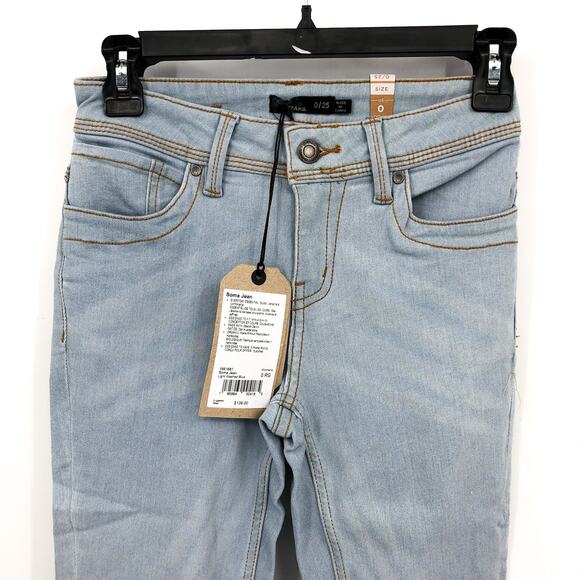 PRANA Women's Soma Skinny Jeans 0/25 Light Washed Blue High Rise Stretch NWT - Picture 6 of 14